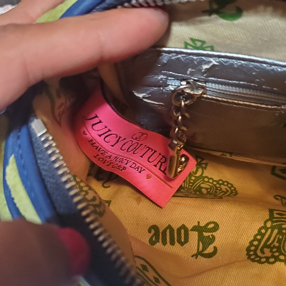 Y2k Juicy Couture Barrel Bag Lime Green Velour - Picture 11 of 13